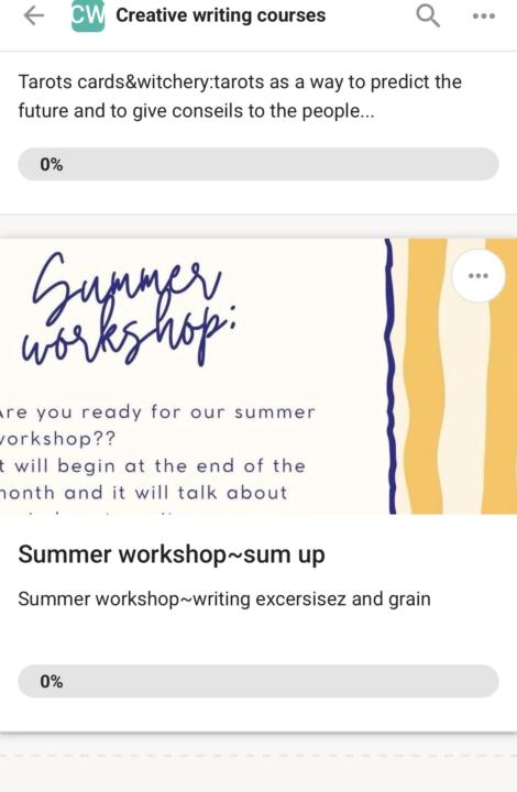 Summer workshop~info