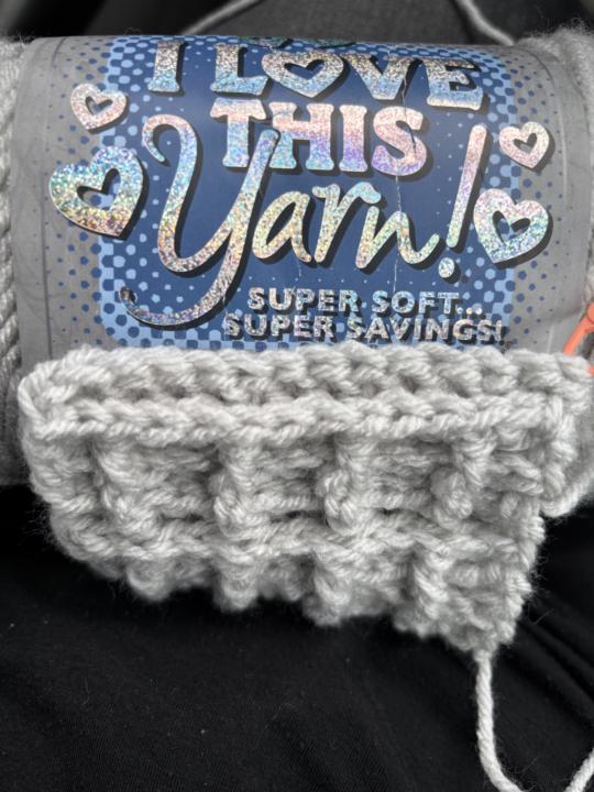 Currently working on Block 10- Raised Rib/Brick Post Stitch