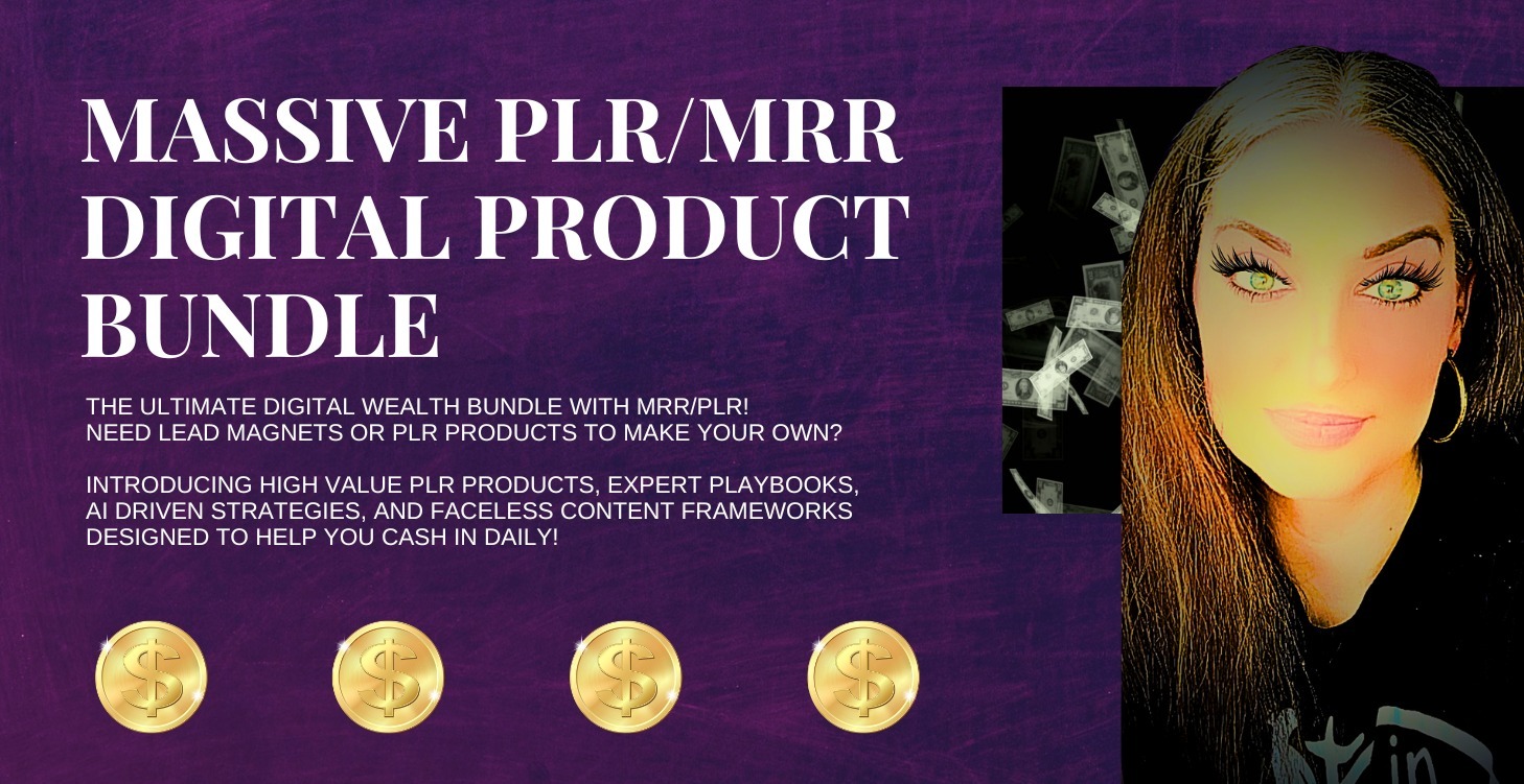 Ultimate Digital Wealth Bundle Jammed W/ PLR/MRR