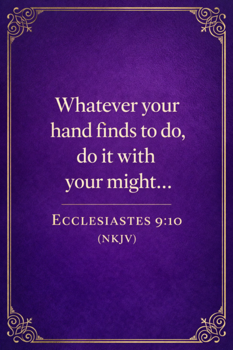 Do It With Your Might — Not Your Panic