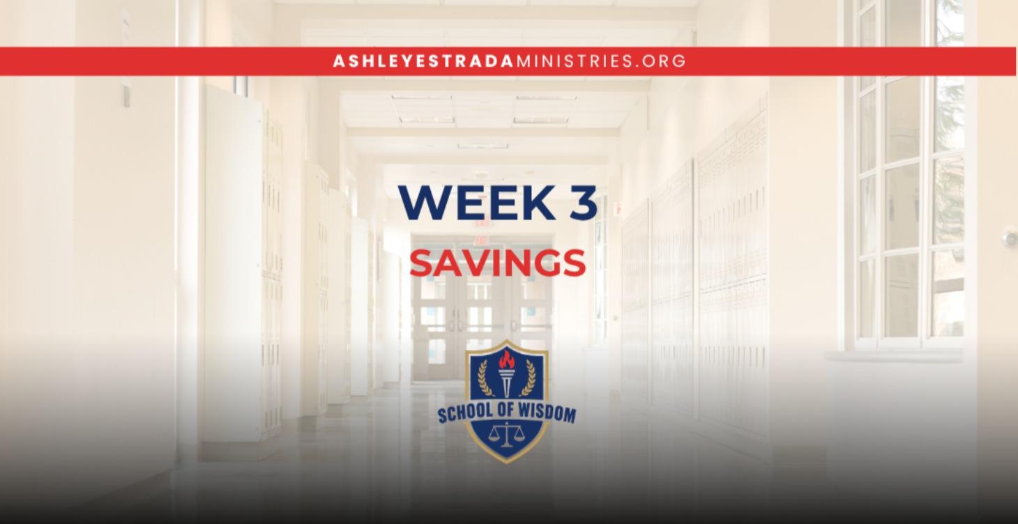 WISDOM FOR FINANCES | Week 3
