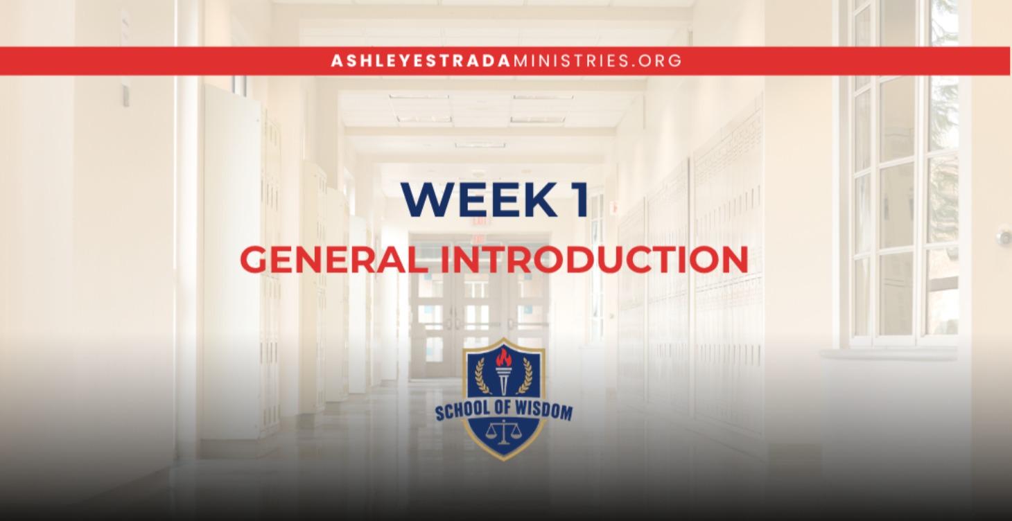WISDOM FOR FINANCES | Week 1