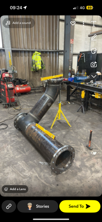 12 inch pipe completed today 