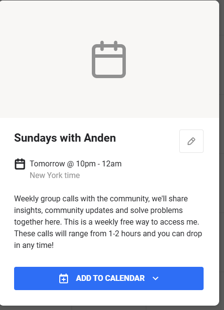 Sunday's with Anden time moved back 2 hours 🚨