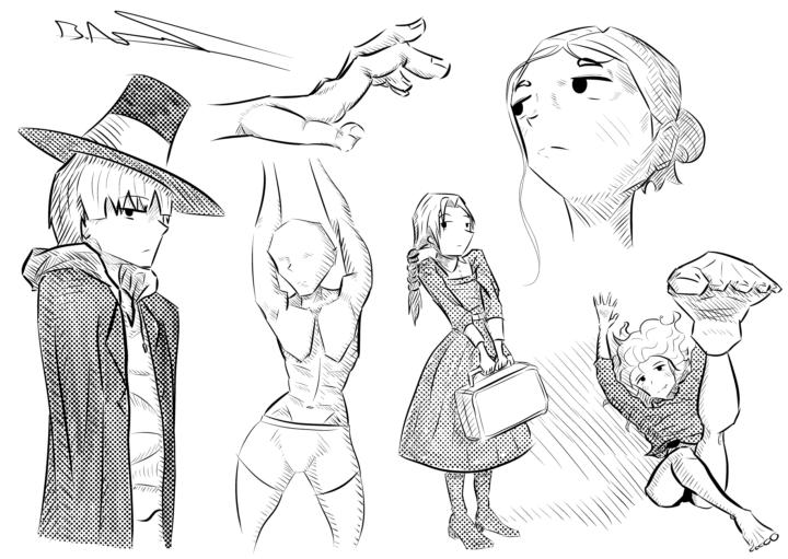 Some practice sketches…