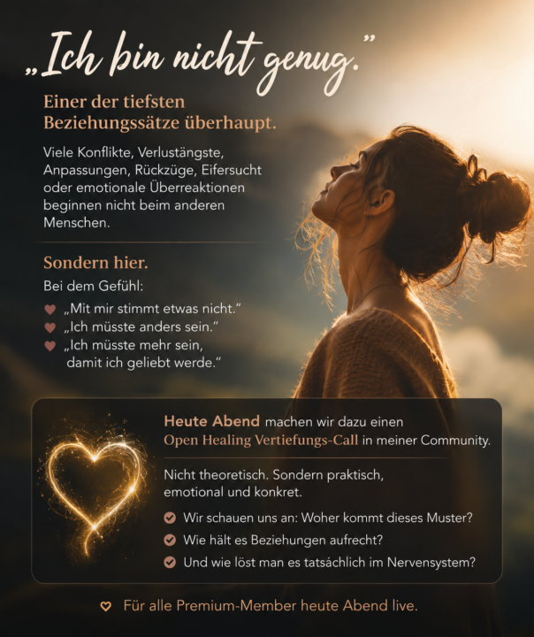 Heute Abend! "Ich bin nicht genug"