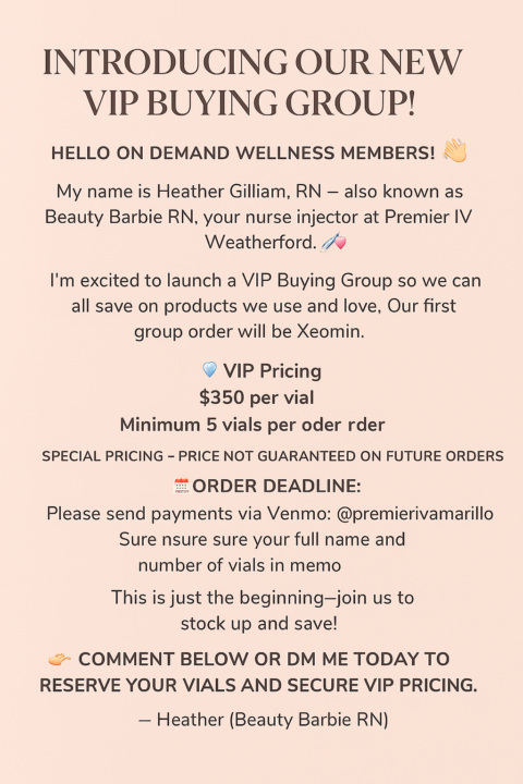 Aesthetics buying group!  