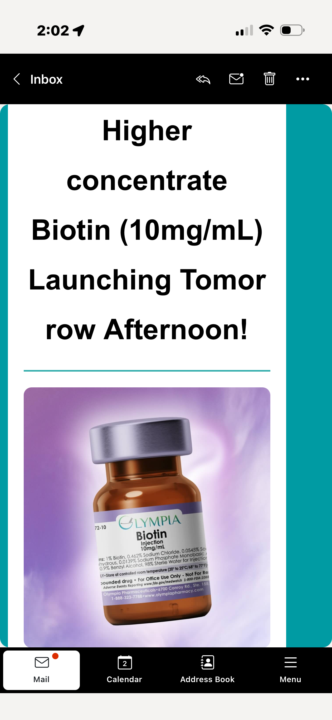 Biotin bigger dose vials