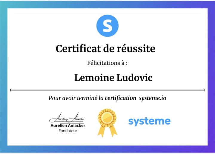 🎓 Certifié Systeme.io