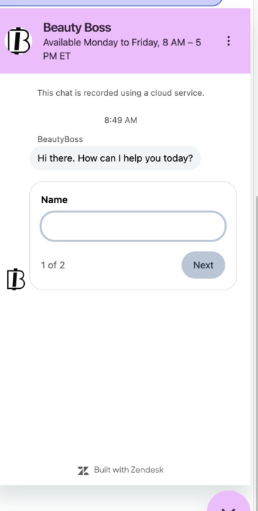 Chat Support Feature. 