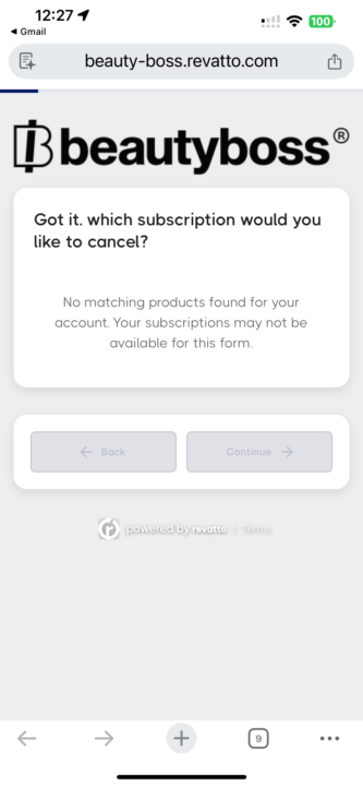 Trying to cancel. The link won’t work