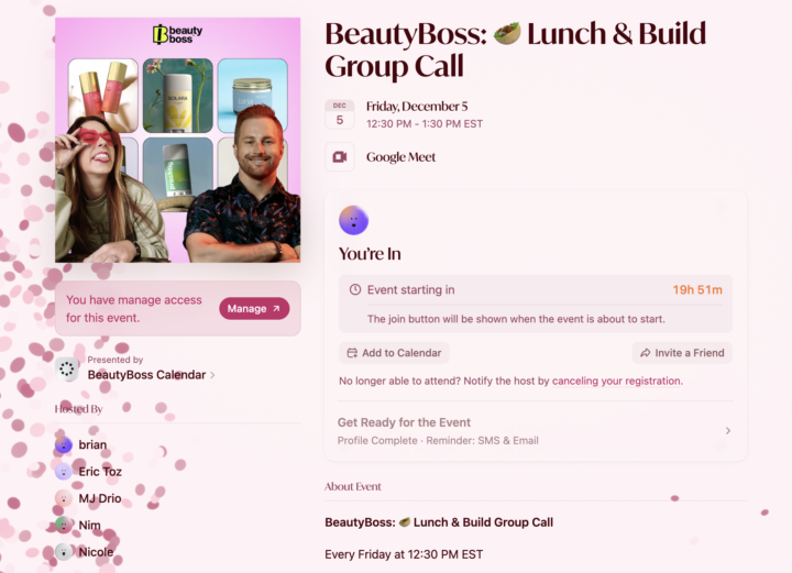 [Live Call] Meet the BeautyBoss team FRIDAY