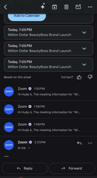 Many emails with “updates” to tonight’s training.