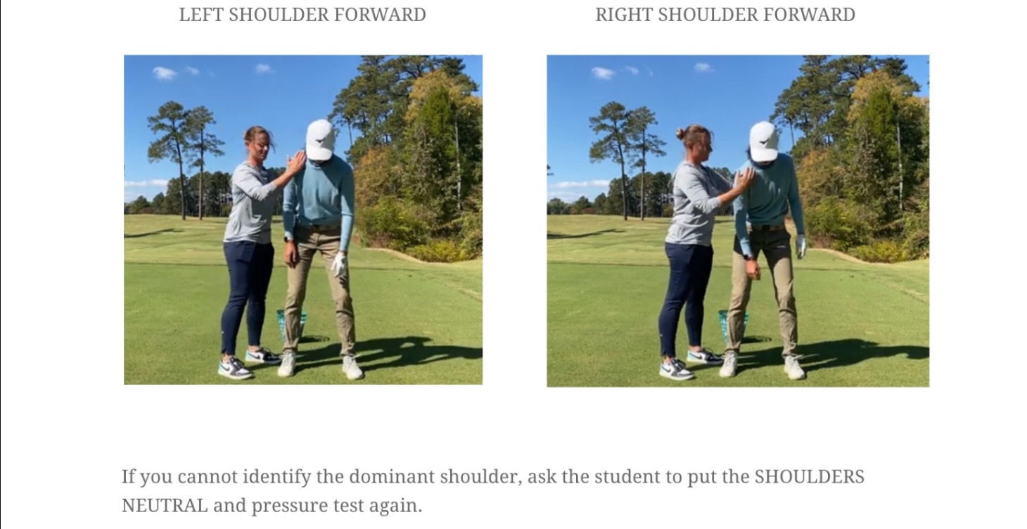 Right dominant shoulder