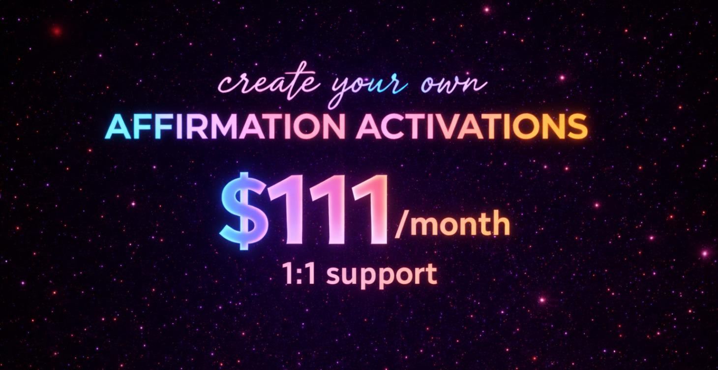 🌌✨ 1:1 Affirmation Activation Support ✨🌌