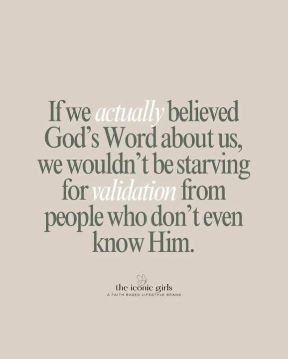 Believe what God said about you 