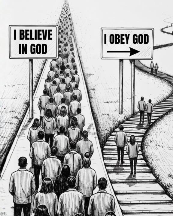 I believe in God, Vs I obey God