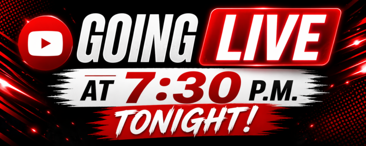 Join me on YouTube tonight at 7:30 pm ET