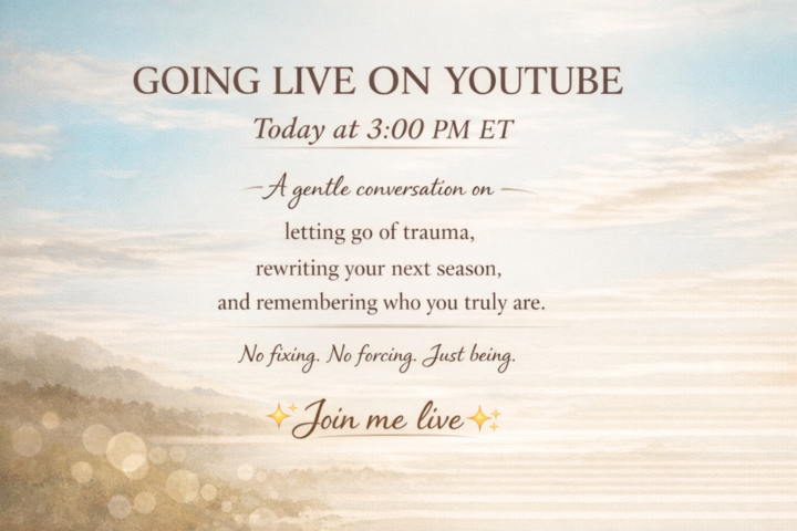 JOIN ME LIVE on YOUTUBE today at 3pm EST 