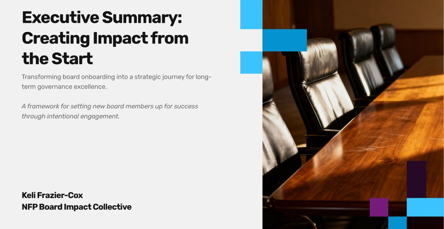Executive Summary: Creating Impact from the Start