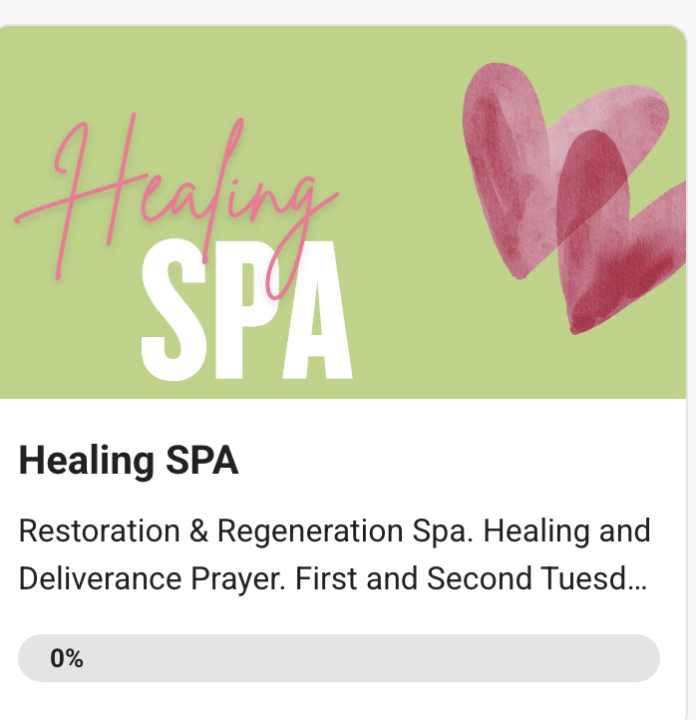 Healing Spa this evening 8:30 pm EST (check calendar for your time zone) 