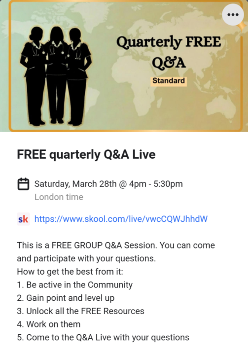 FREE Group Q&A and Coaching Session