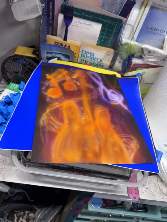 Practice airbrush diff paints 