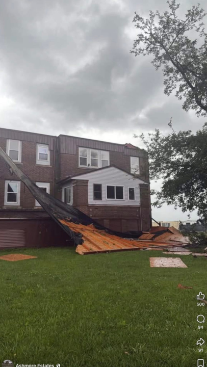 Ashmore Estates damaged in storm