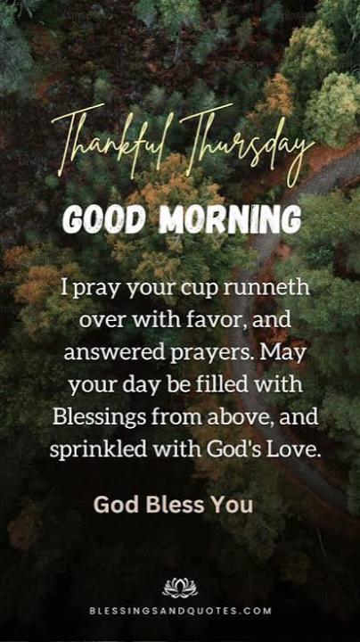 THURSDAY BLESSINGS AND PRAYERS 