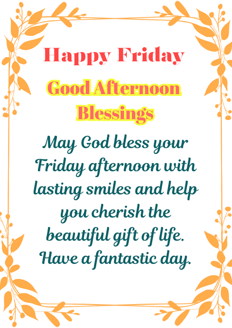 FRIDAY BLESSINGS AND PRAYERS