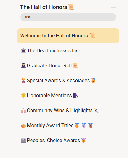 ⚜️THE HEADMISTRESS’S LIST📜: OFFICIAL LEADERBOARD ANNOUNCEMENT