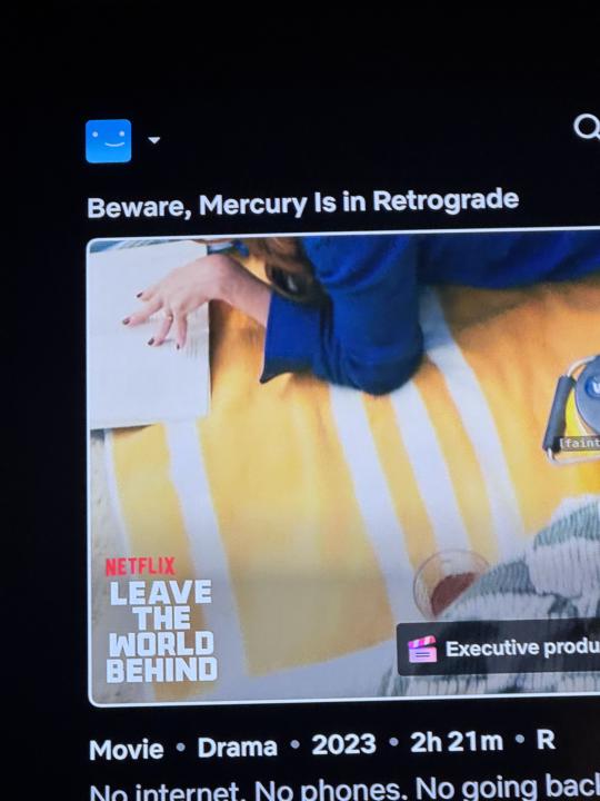 Even our TV is letting us know !