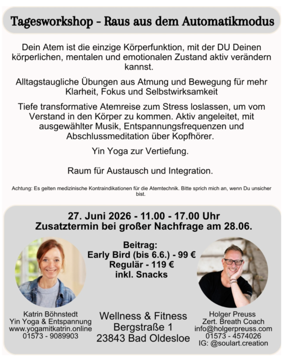 Präsenzworkshop im Juni: 🌿 Tagesworkshop – Raus aus dem Automatikmodus 🌿
