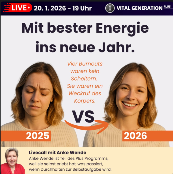 LIVECALL mit Anke Wende am 20.1.2026: Mit bester Energie ins neue Jahr.