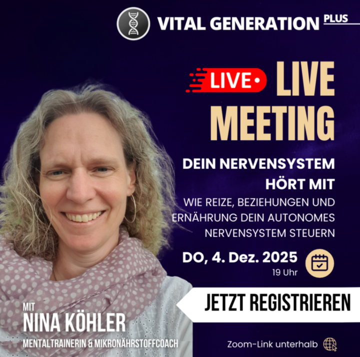 LIVECALL mit Nina Köhler: Womit füllst du dich...wirklich? Dein Nervensystem hört mit. Wie Reize, Beziehungen und Ernährung dein autonomes Nervensystem steuern