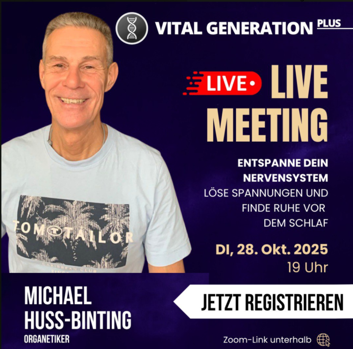 LIVECALL 28.10.2025: Entspanne dein Nervensystem, löse Spannungen und finde Ruhe vor dem Schlaf.