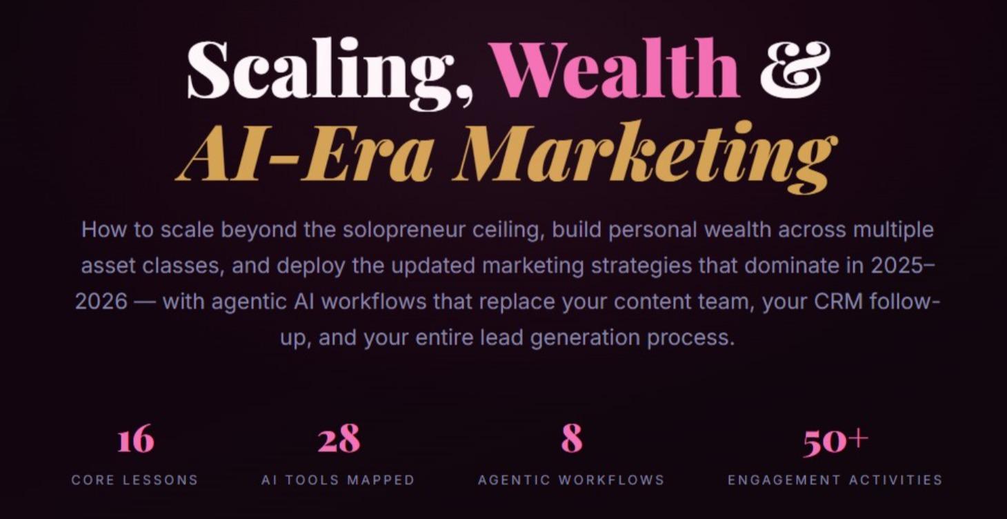 Scaling, Wealth & AI-Era Marketing
