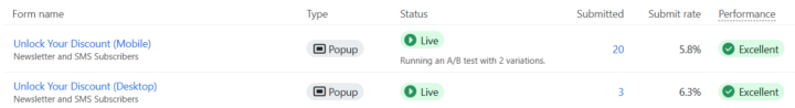 Sign Up Form Progress