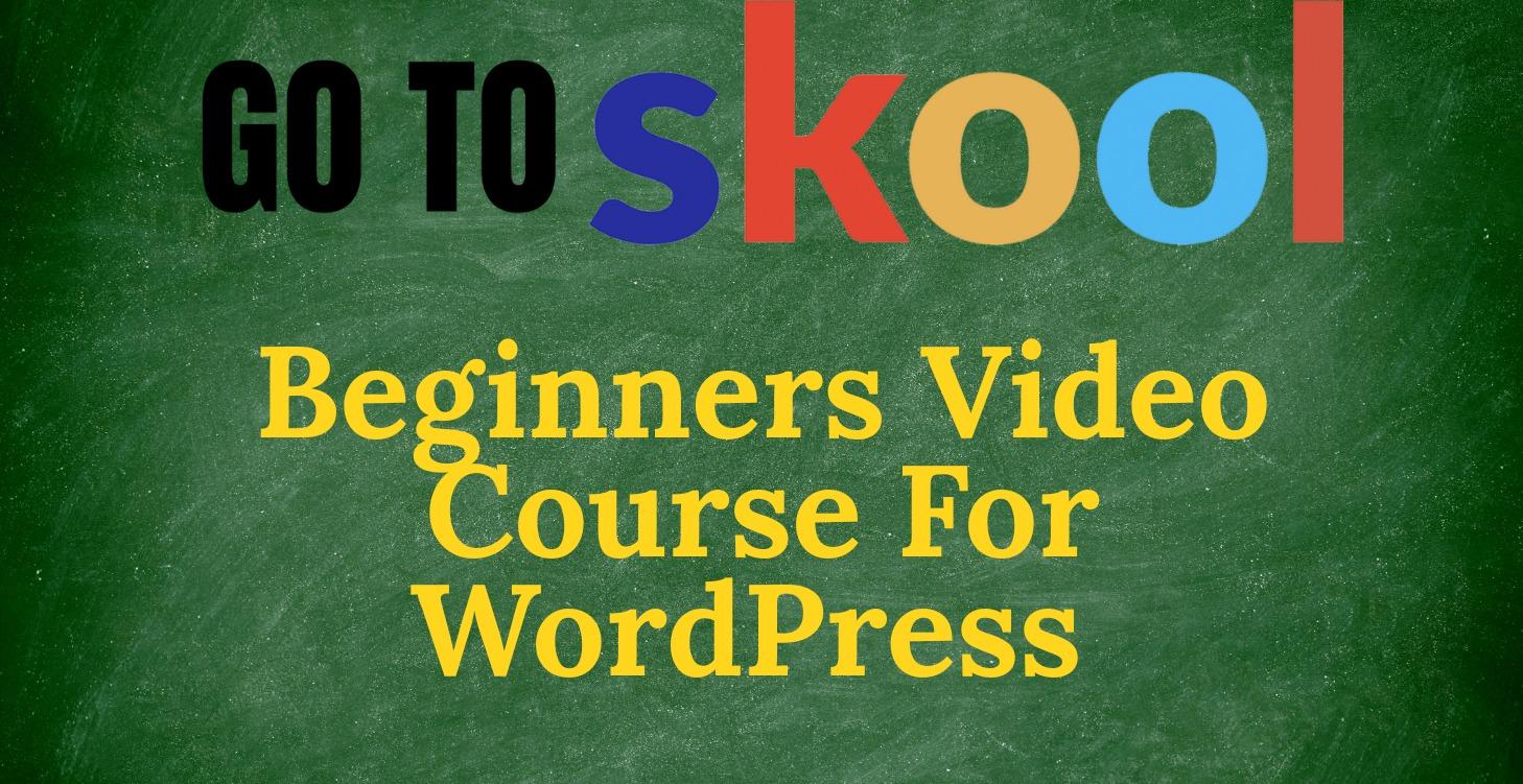 Beginners Video Course For WordPress