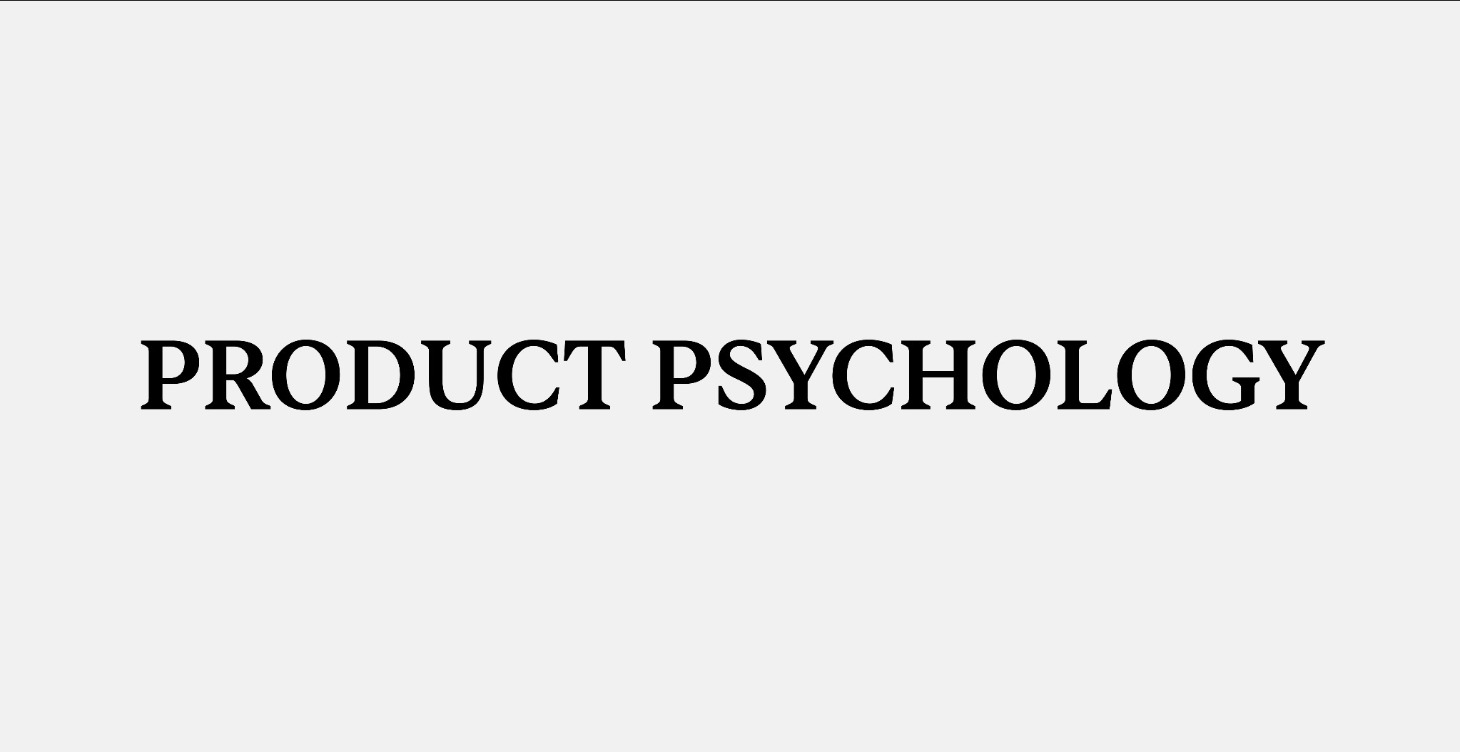 BF01 Psychology for Products