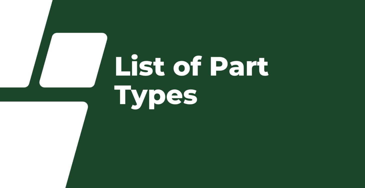 3) List of Parts For Manual Research