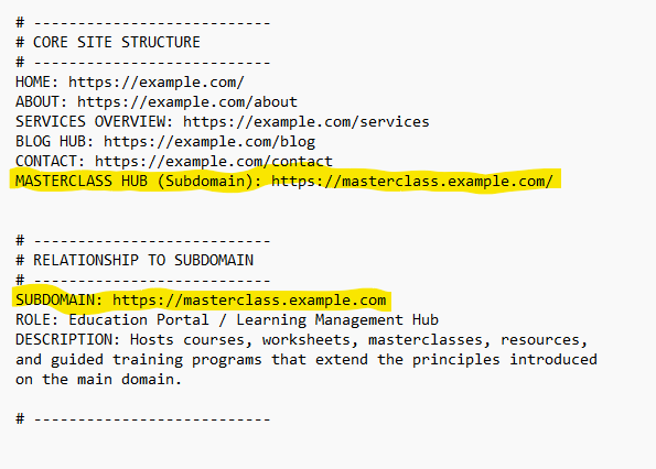 [QUESTION] Placing Subdomain in llm Root File