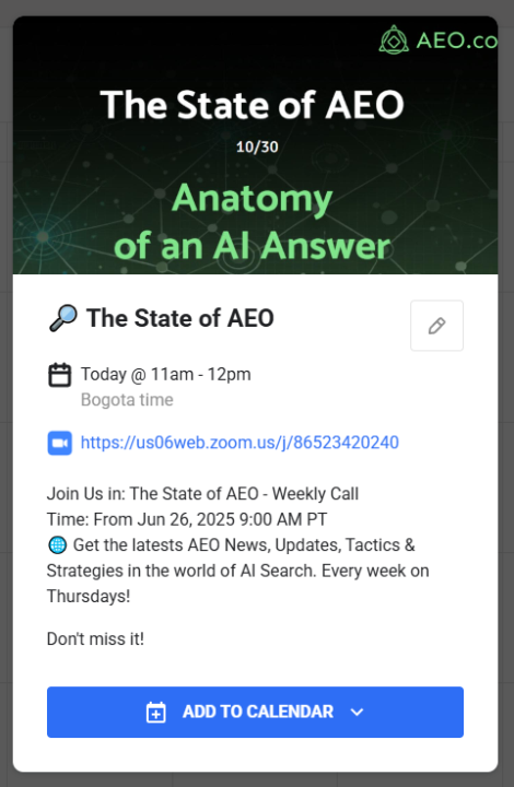On Today's Call - Anatomy of an AI Answer (State of AEO Weekly)