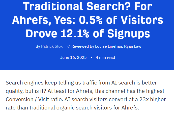 AI Referrall Traffic Volume is Really Low