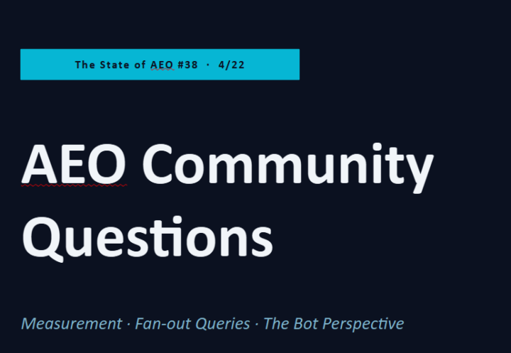 The State of AEO - 4/23 Thursday call 