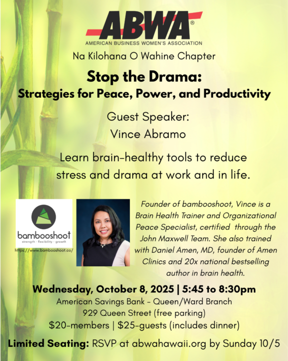 ABWA Event October 8 at 5:45 p.m. 