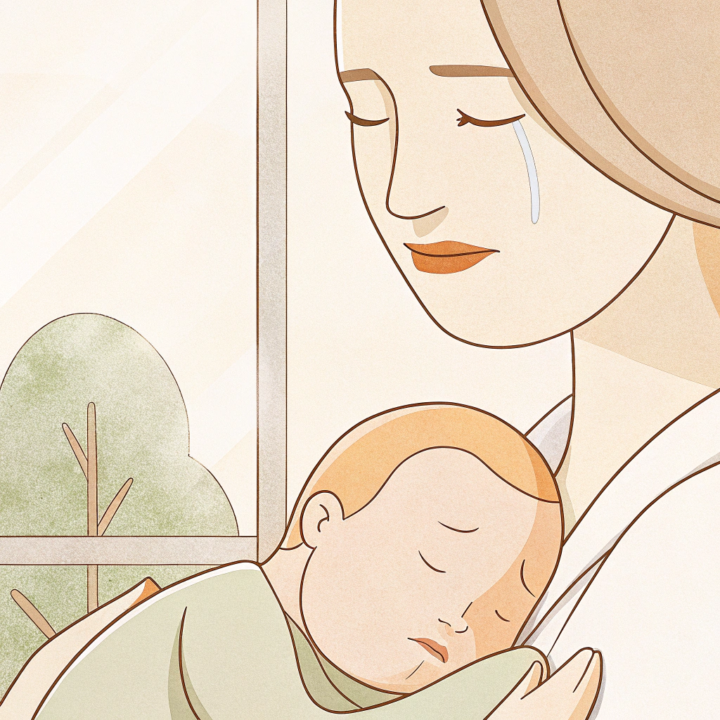 Holding her newborn, a mother felt her world dissolve.