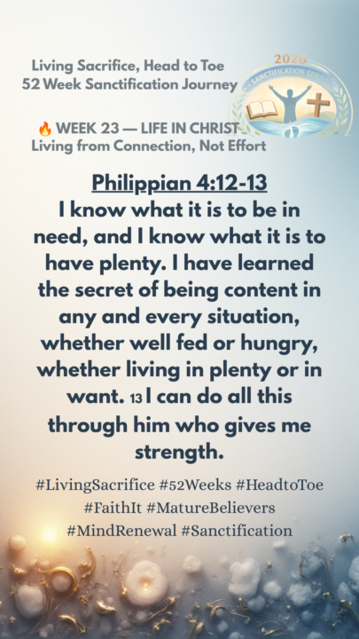 🔥 Week 23- Life In Christ 