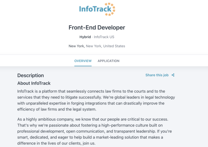 Frontend Developer Role in NYC → Just Posted, Apply today