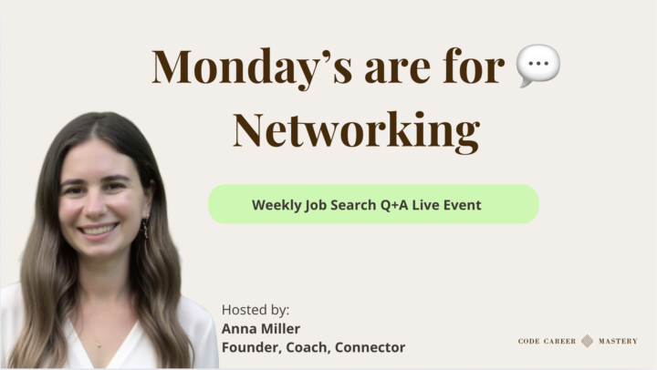 RSVP → Last one! Monday's are for Networking Live Q+A on 8/25